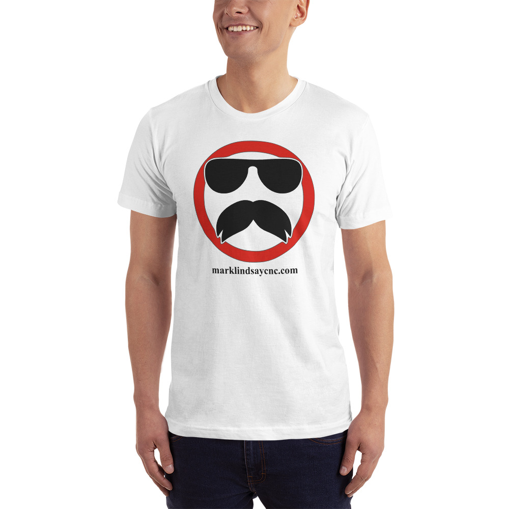 Men's Frameless Shades & Stache Logo T-Shirt - Mark Lindsay CNC